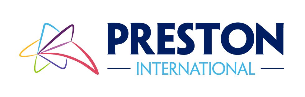 preston international logo white background